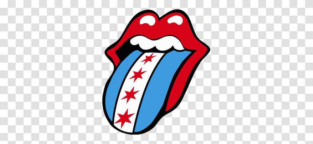 The Rolling Stones Chicago Flag Logo Music Love, Label, Sticker, Hood Transparent Png