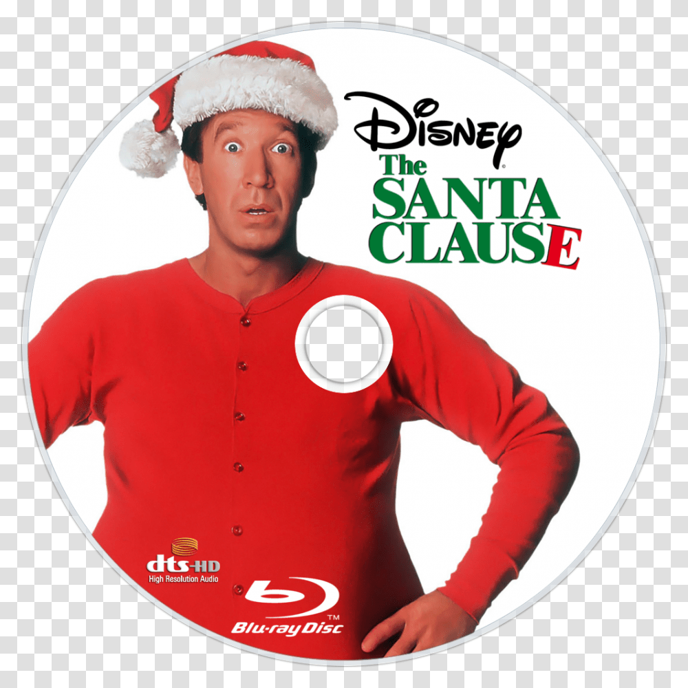 The Santa Clause Bluray Disc Image Santa Clause Movie Poster, Apparel, Person, Human Transparent Png