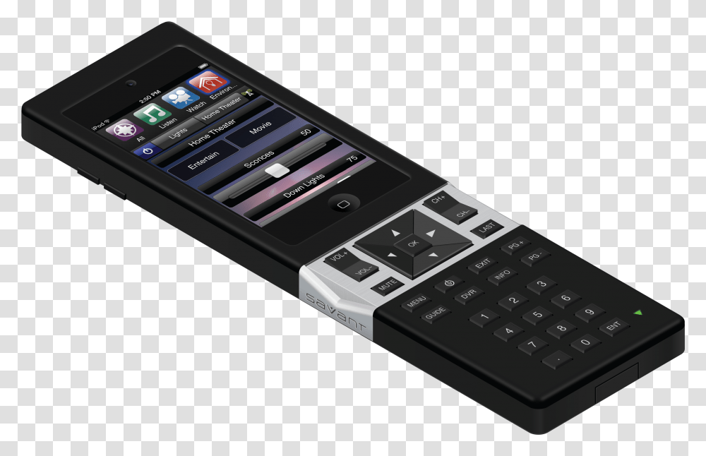 The Savant Select Merges The Two Technologies Savant Ipod Touch Remote, Phone, Electronics, Mobile Phone, Cell Phone Transparent Png