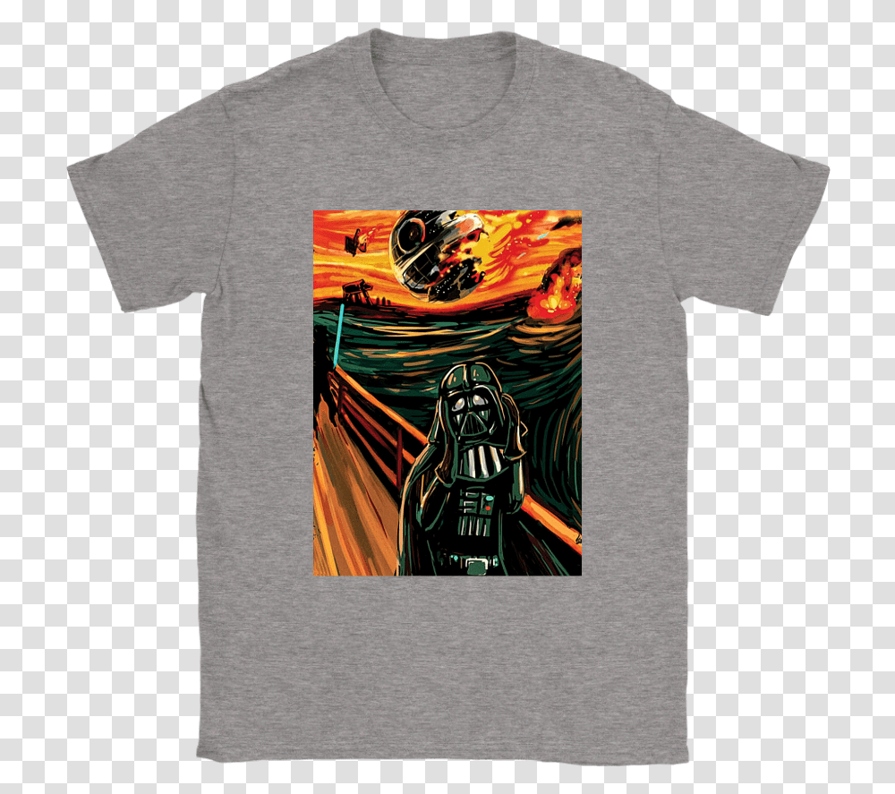 The Scream Star Wars Falling Death Star Darth Vader Philadelphia Flyers Grateful Dead Shirt, Apparel, T-Shirt, Sleeve Transparent Png