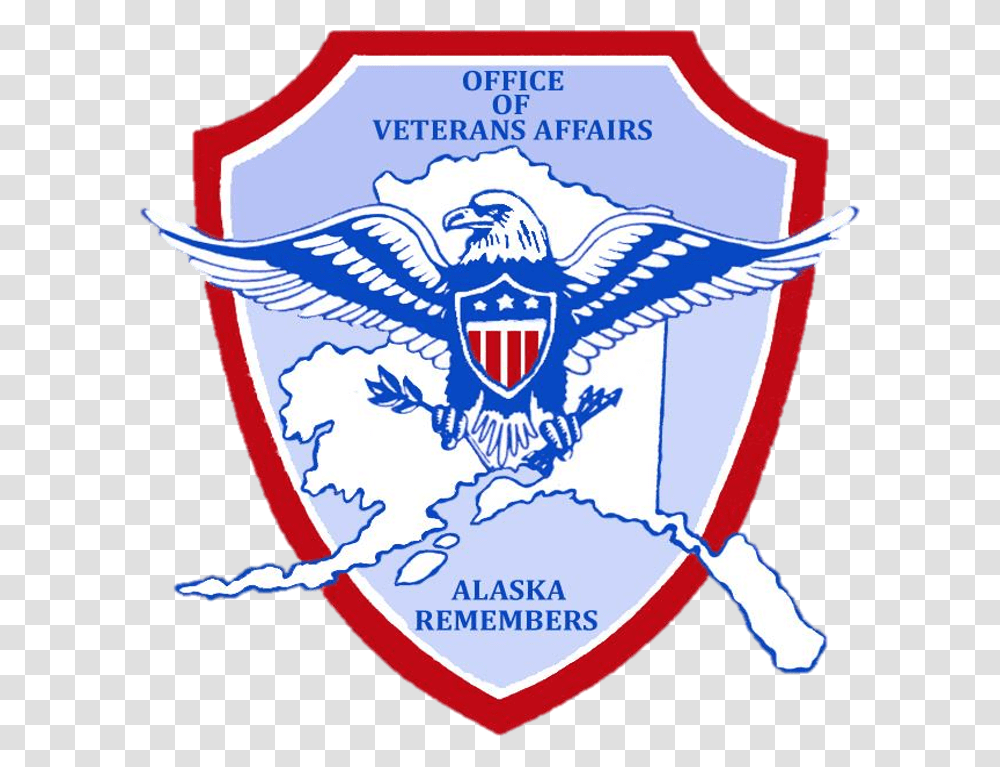 The Seal Of The Alaska Office Of Veterans Affairs Emblem, Armor, Shield, Logo Transparent Png