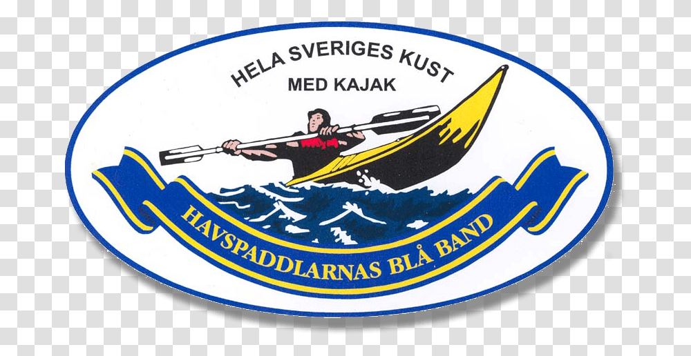 The Seapaddlers Blue Ribbon Of Sweden Coast Kayaking, Boat, Vehicle, Transportation, Person Transparent Png
