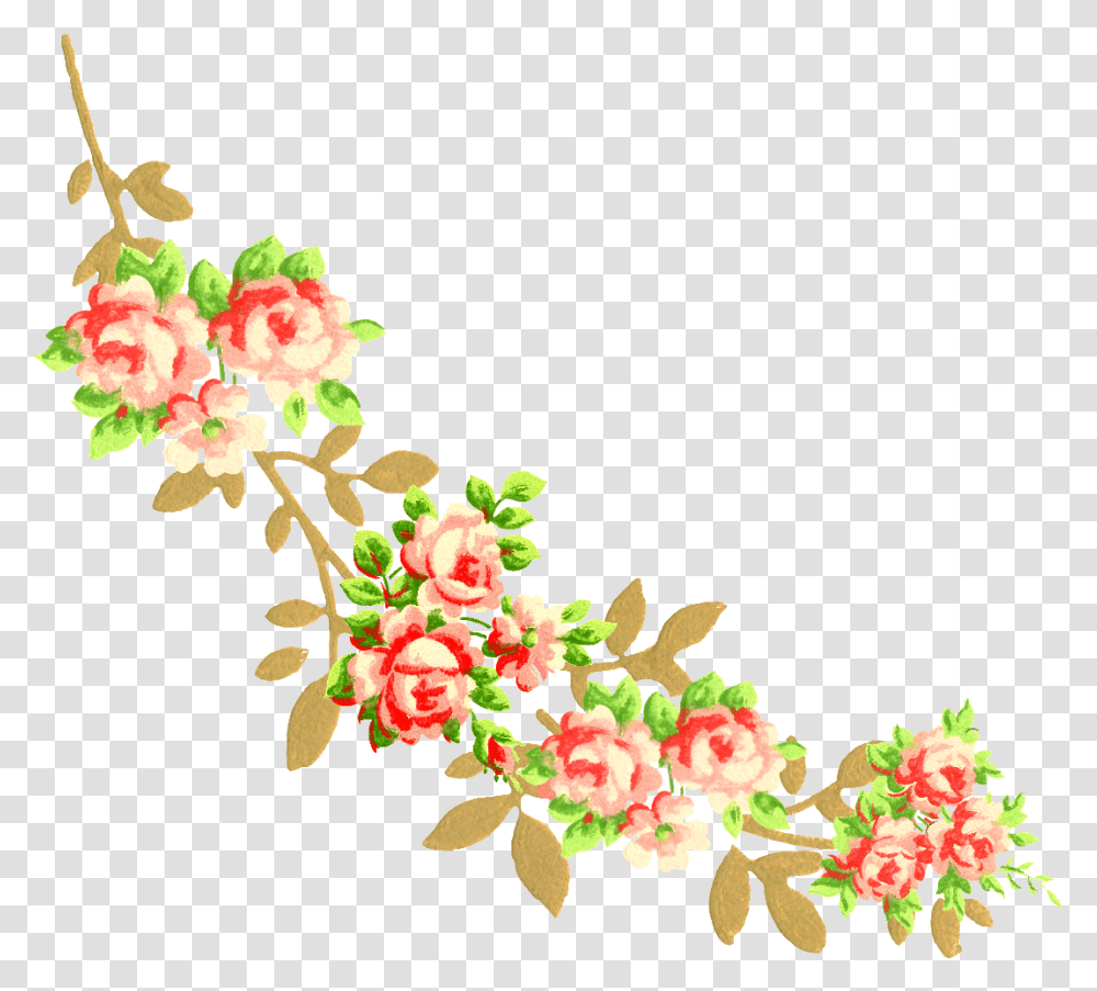The Second Digital Corner Clip Art Is A Lovely Flower Flower Corner Design, Graphics, Floral Design, Pattern, Plant Transparent Png