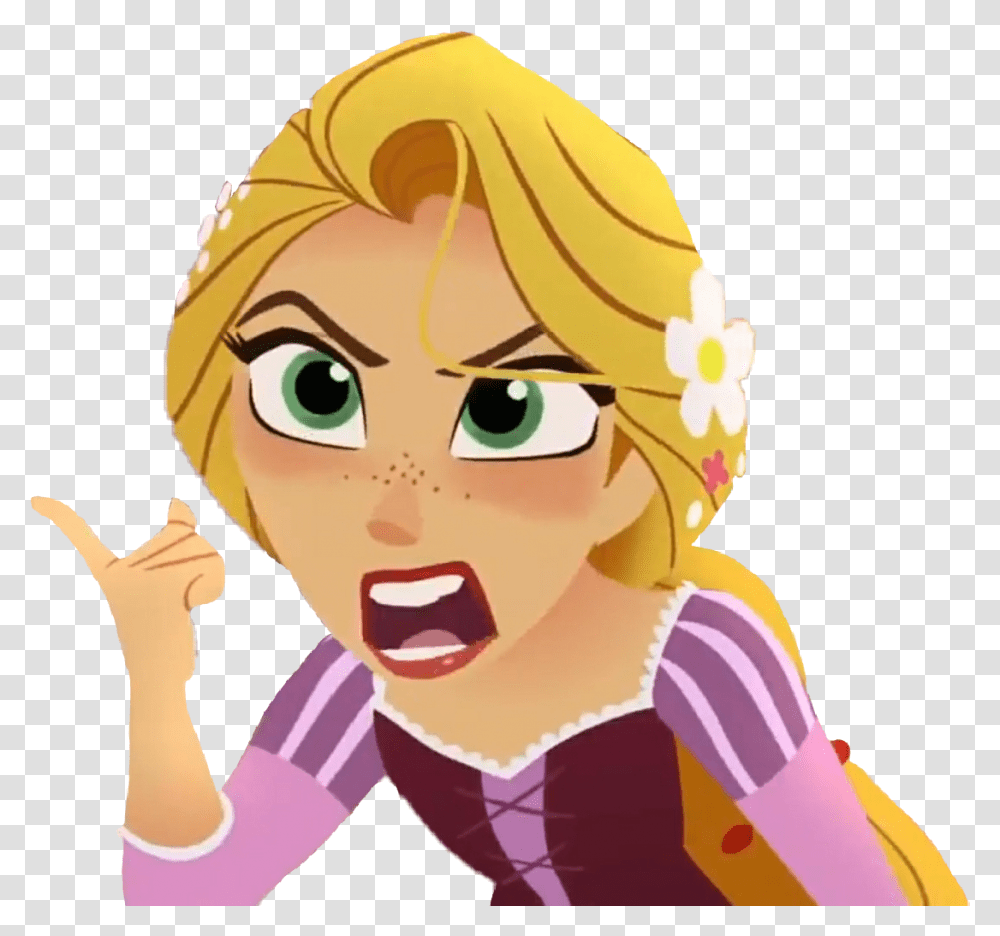 The Series Rapunzel Angry Tangled The Series, Person, Human, Face, Female Transparent Png