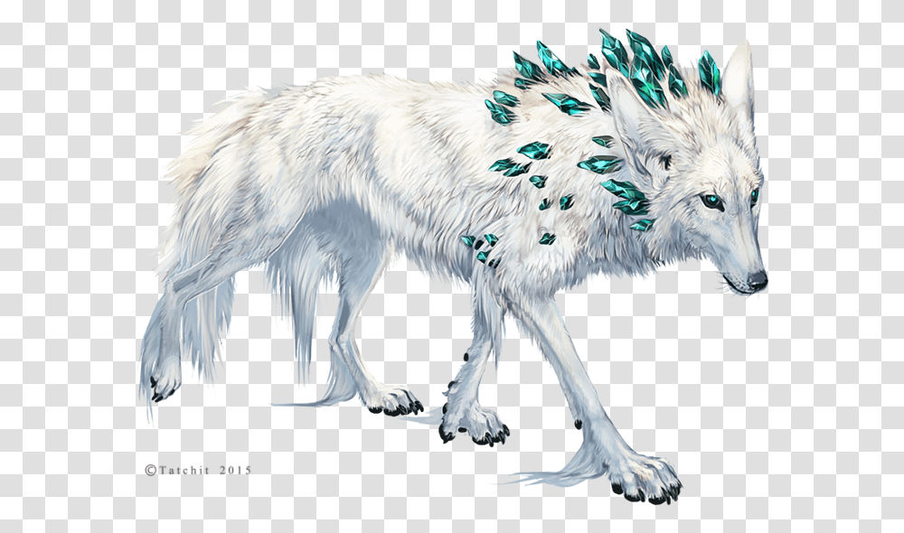 The Shaman By Tatchit Fey Shadow Winter Diamond Gem Wolf Fantasy Creature, Mammal, Animal, Dog, Pet Transparent Png
