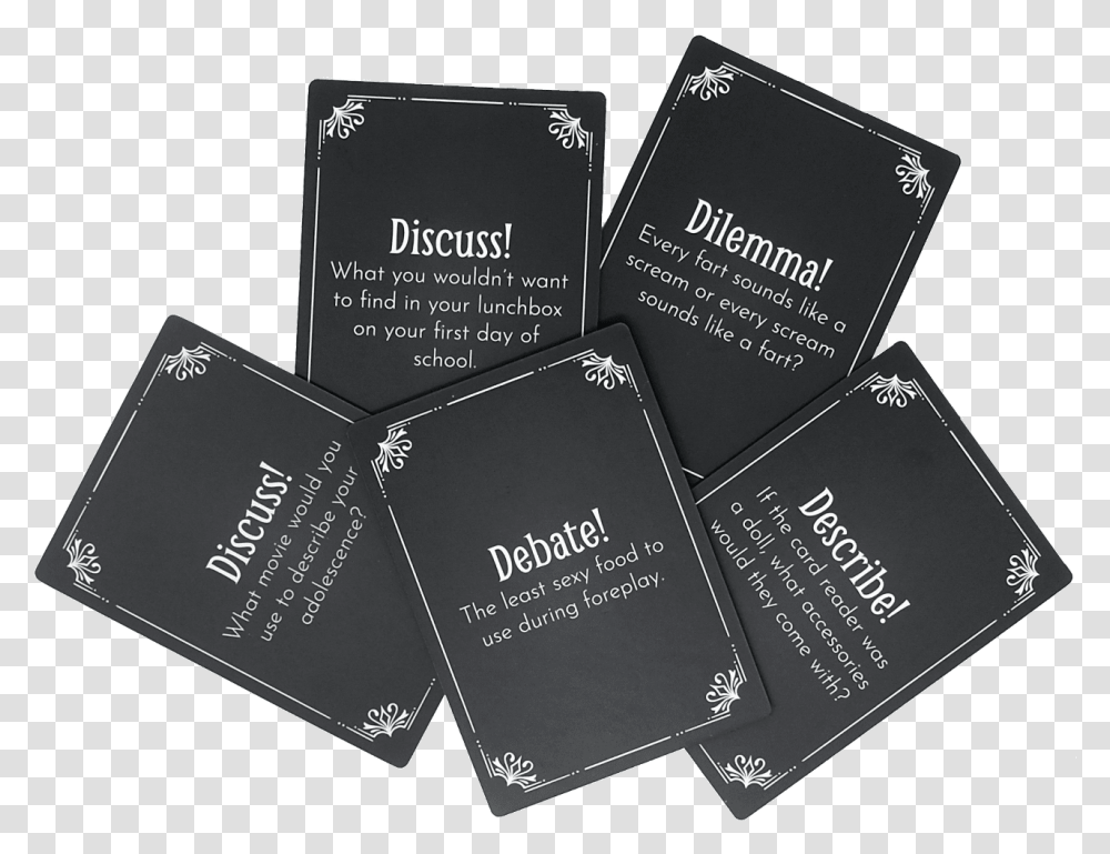 The Shame Of Life Buy The Card Game Of Weird Conversations Horizontal, Text, Paper, Business Card, Passport Transparent Png