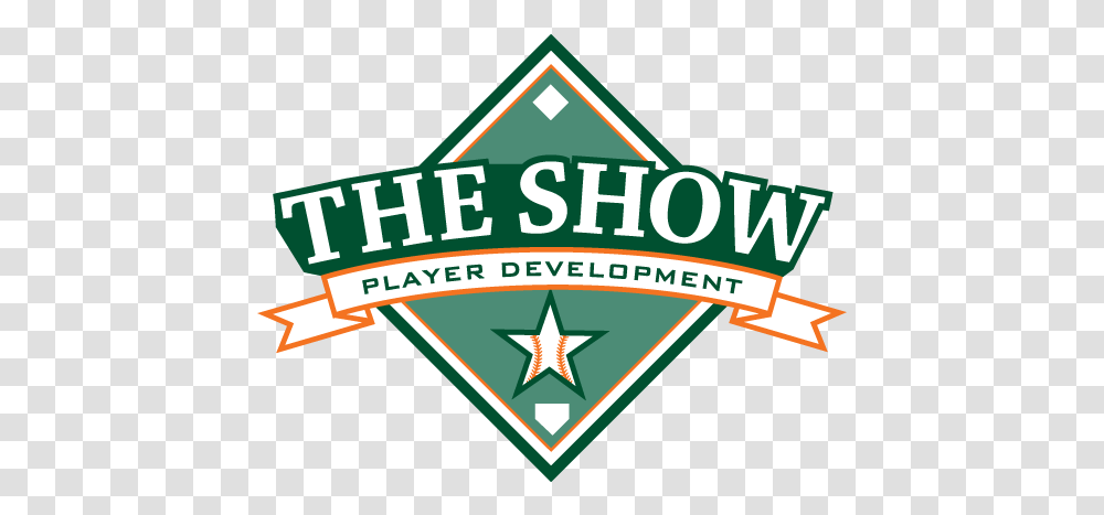 The Show Baseball Train Like Pros Vertical, Logo, Symbol, Trademark, Star Symbol Transparent Png
