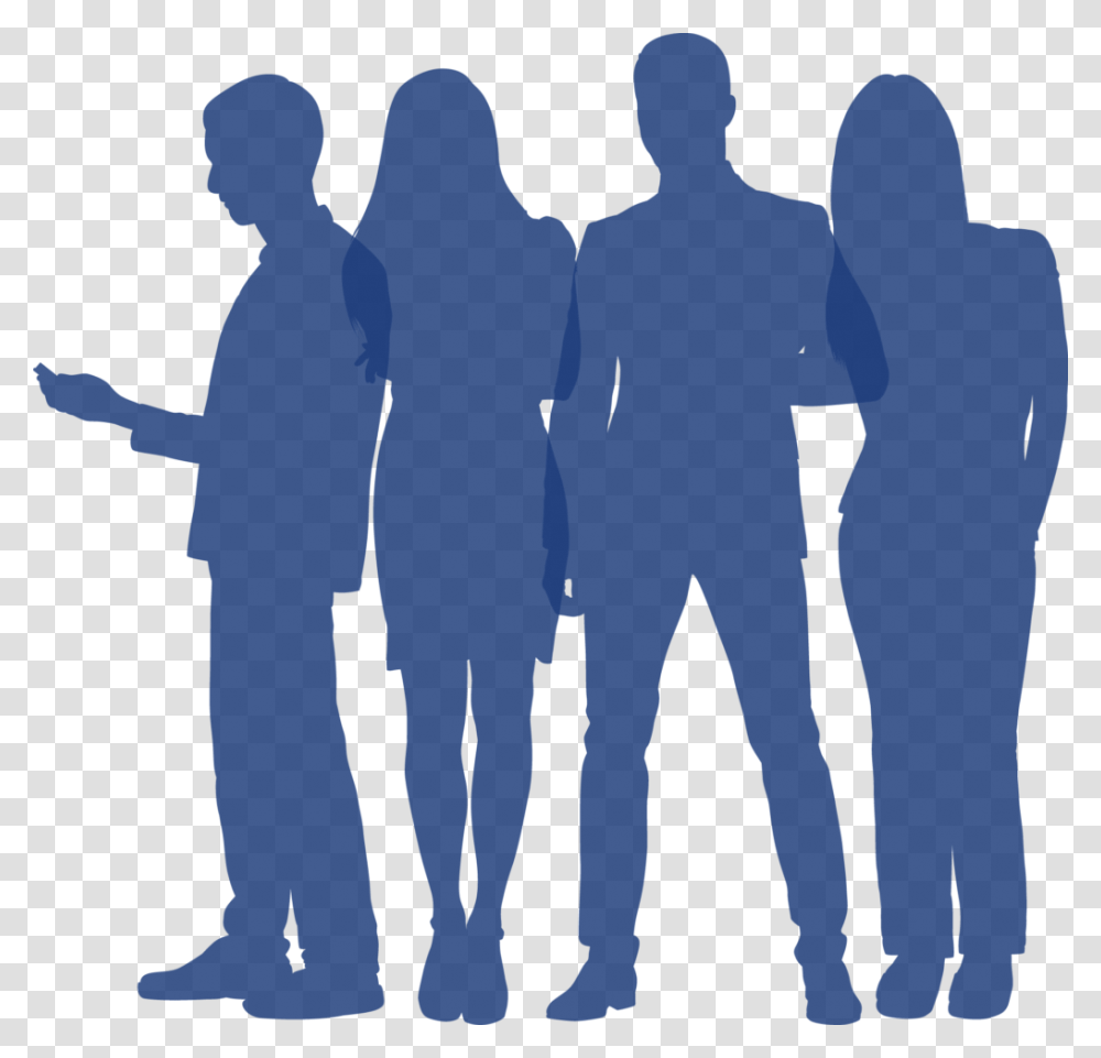 The Silhouettes Of Four People Are Seen Silhouette Four People, Hand, Crowd, Prison Transparent Png