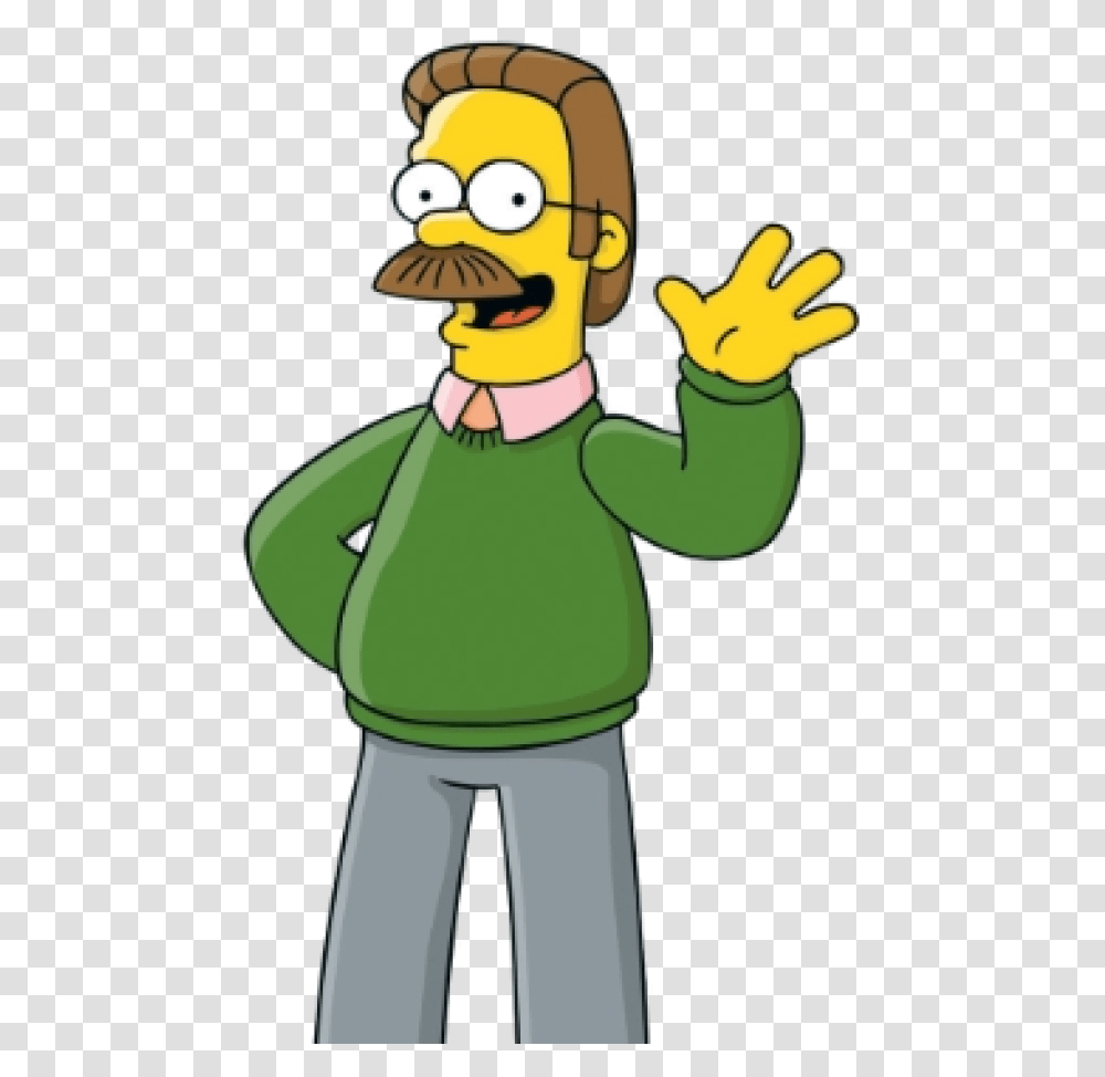 The Simpsons Character Ned Flanders, Face, Plant, Elf Transparent Png