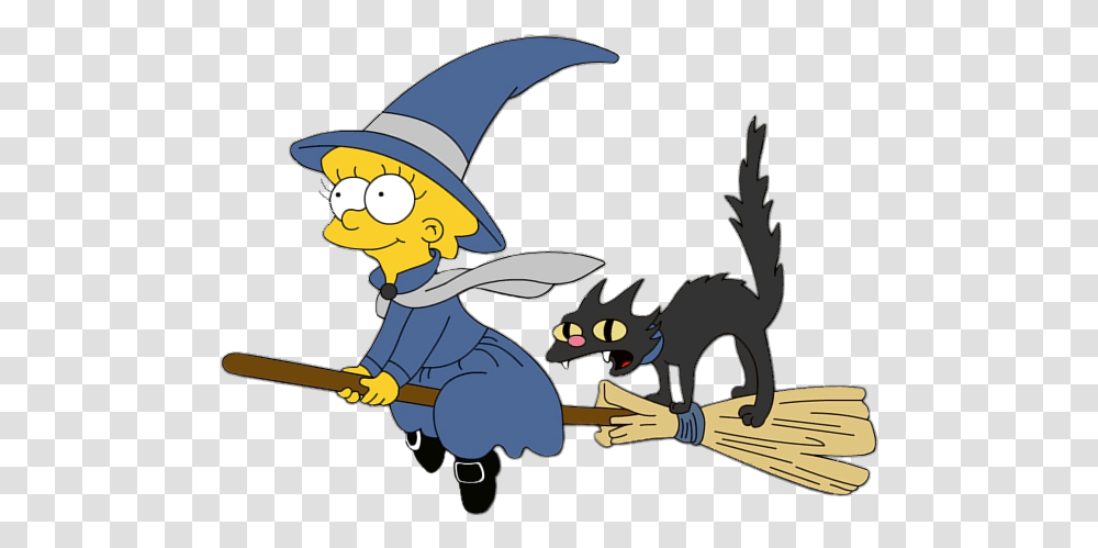 The Simpsons Halloween Special Cartoon Goodies Lisa Simpson, Animal, Mammal, Broom Transparent Png