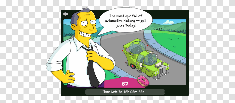 The Simpsons Tapped Out Homer Content Update Homer Simpsons Car Design, Comics, Book, Person, Plant Transparent Png