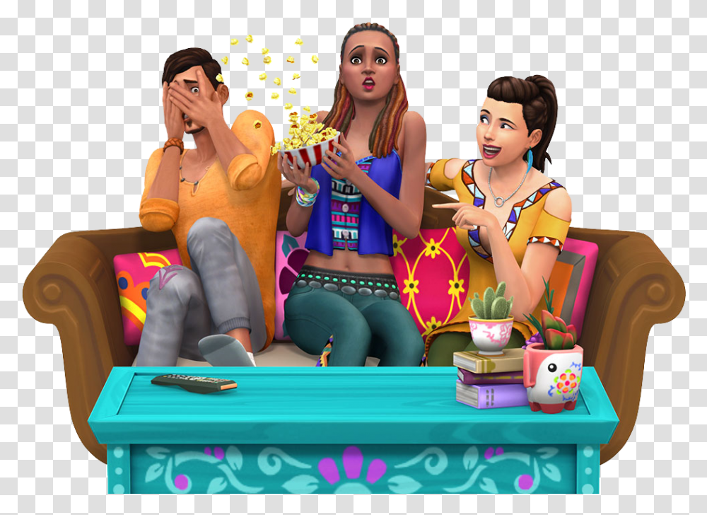The Sims 4 Movie Hangout Stuff Archives, Person, People, Girl, Female Transparent Png