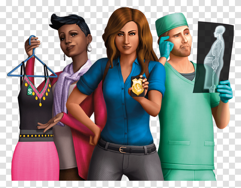 The Sims 4 Sims 4 P Jobben, Person, Human, People, Doctor Transparent Png