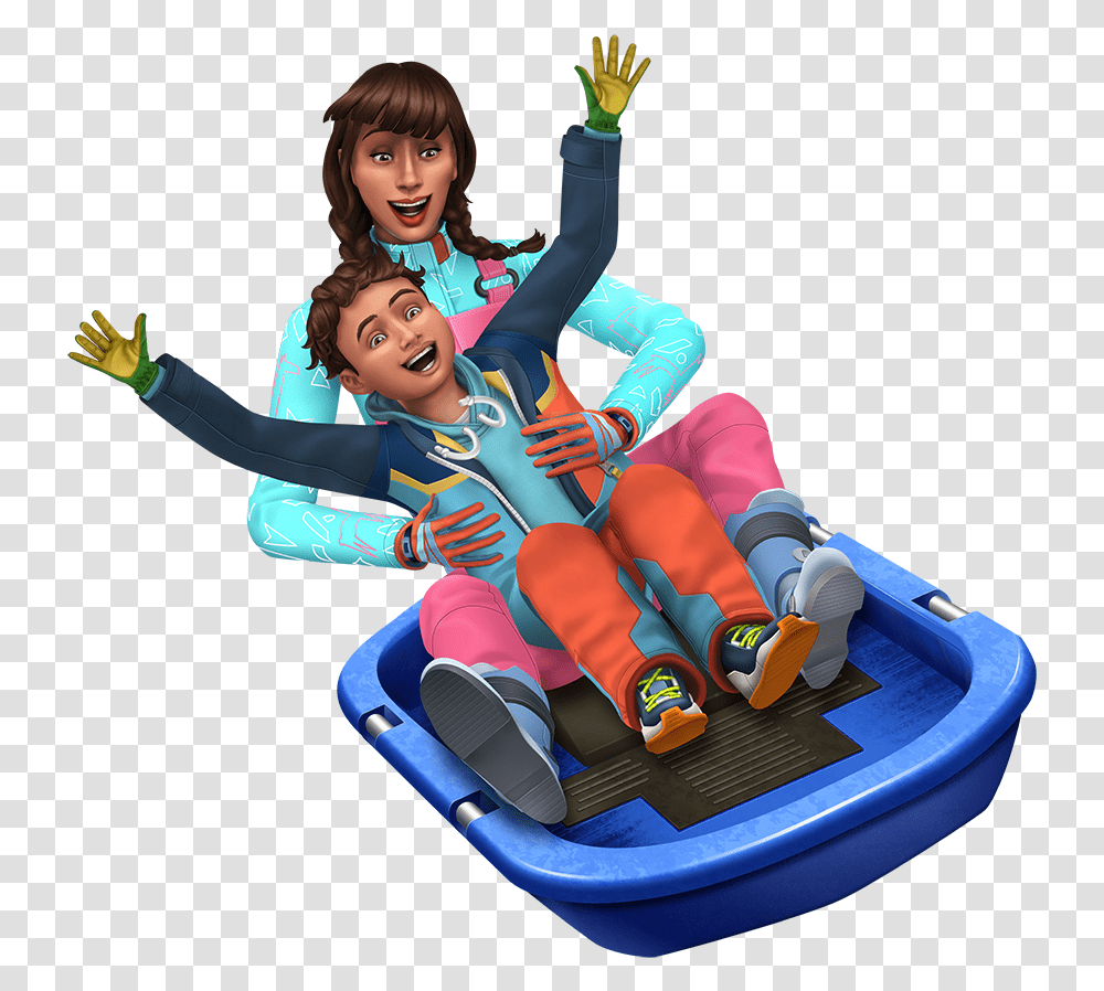 The Sims 4 Snowy Escape Official Logo Box Art Icon And Sims 4 Snowy Escape Render, Toy, Person, Clothing, Kart Transparent Png