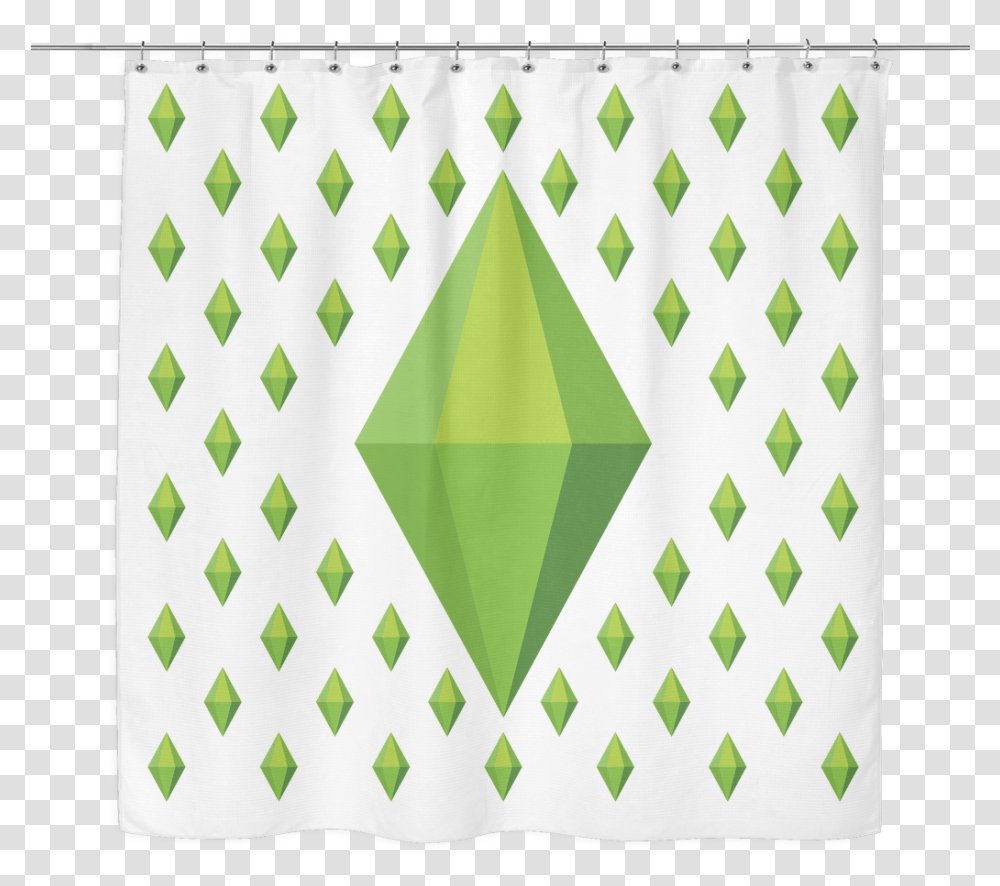 The Sims Plumbob Diamond Shower Curtain, Rug, Napkin, Pattern Transparent Png
