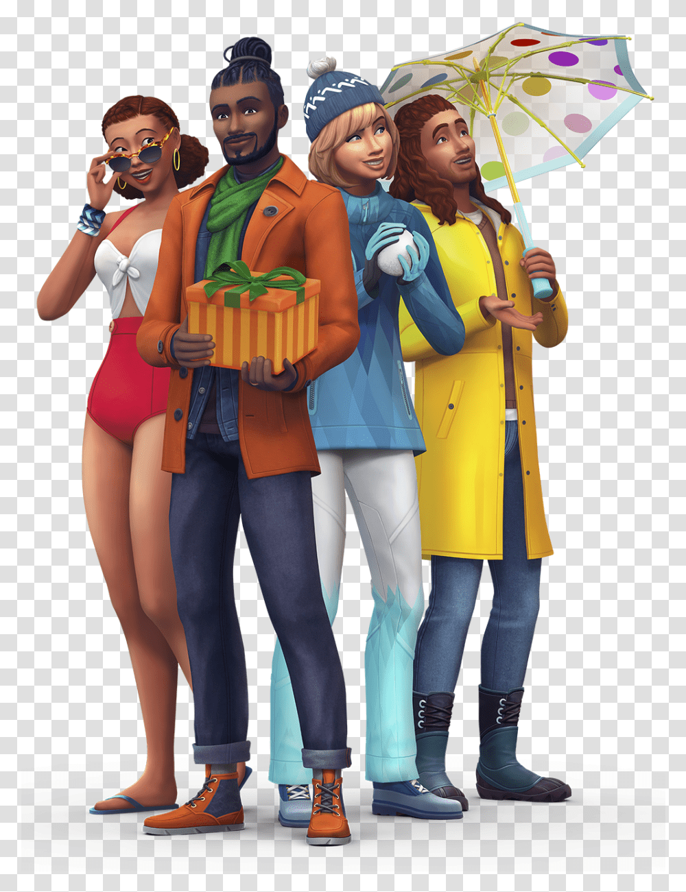 The Sims Sims 4 Seasons Sims, Costume, Person, Sunglasses Transparent Png