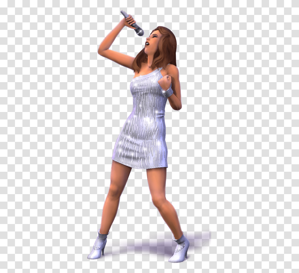 The Sims Singing Girl Sims, Person, Dress, Female Transparent Png