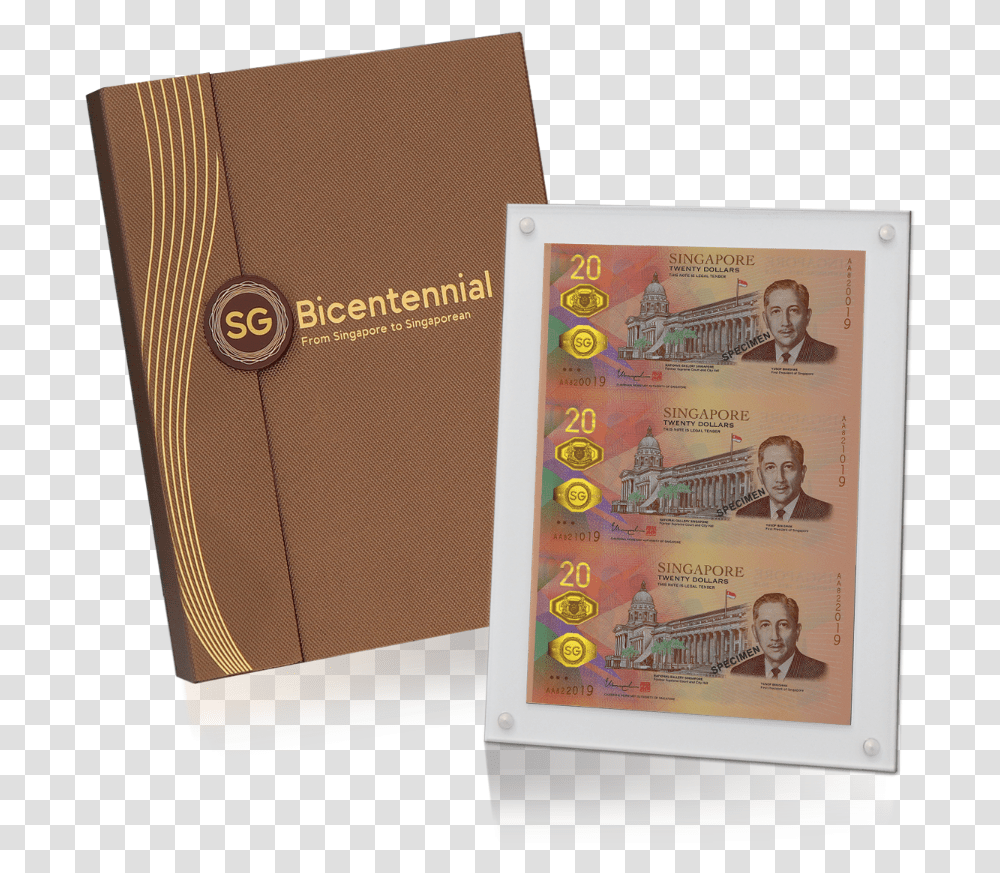 The Singapore Bicentennial 20 Commemorative Note Sgd20 New Notes, Person, Human, Poster Transparent Png
