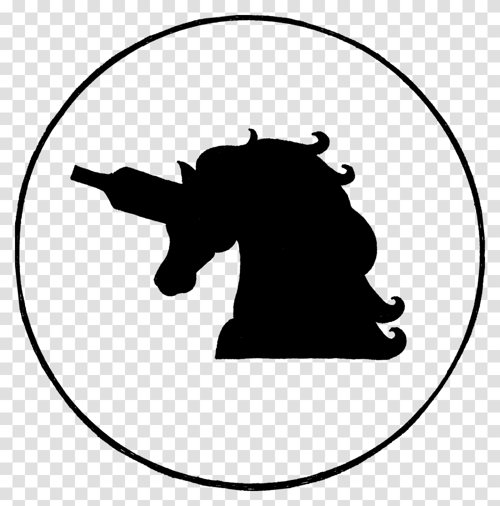 The Site S Logo Unicorn Horn As A Wine Bottle, Silhouette, Stencil, Ninja, Kneeling Transparent Png