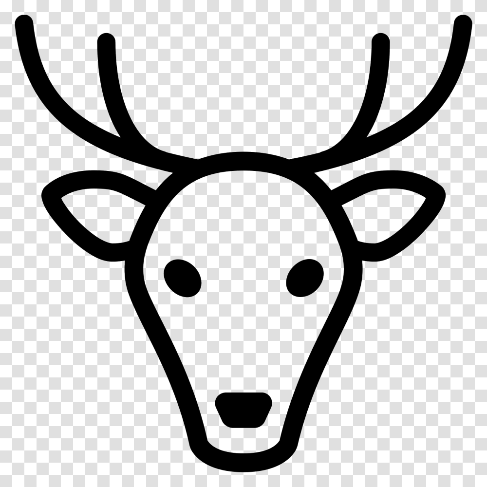The Skull Profile Of A Deer Facing Foward Clipart Animal Icons Deer, Gray, World Of Warcraft Transparent Png