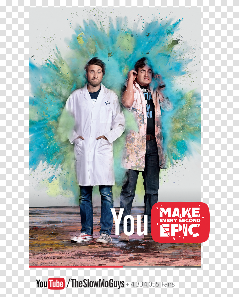The Slow Mo Guys Poster, Shoe, Person, Advertisement Transparent Png