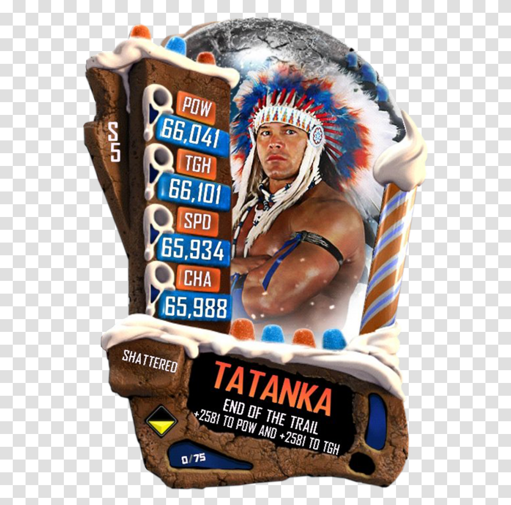 The Smackdown Hotel Wwe Supercard Tatanka, Person, Poster, Advertisement, Text Transparent Png