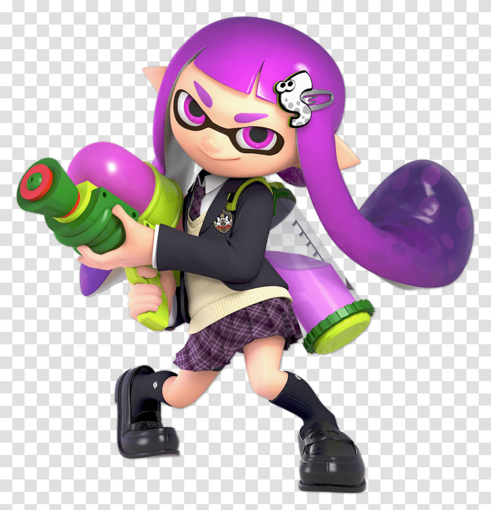 The Smash Bros Purple Inkling, Toy, Person, Human, Clothing Transparent Png