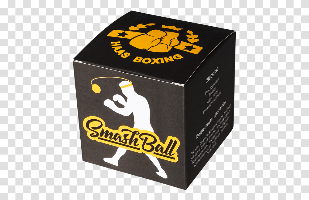 The Smashball Set With A Black Ball Is Lighter Than Box, Cardboard, Carton, Outdoors, Pottery Transparent Png