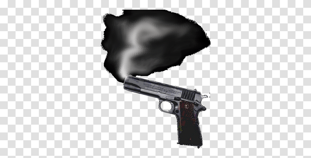 The Smoking Gun Smoking Gun Gif, Weapon, Weaponry, Handgun, Person Transparent Png