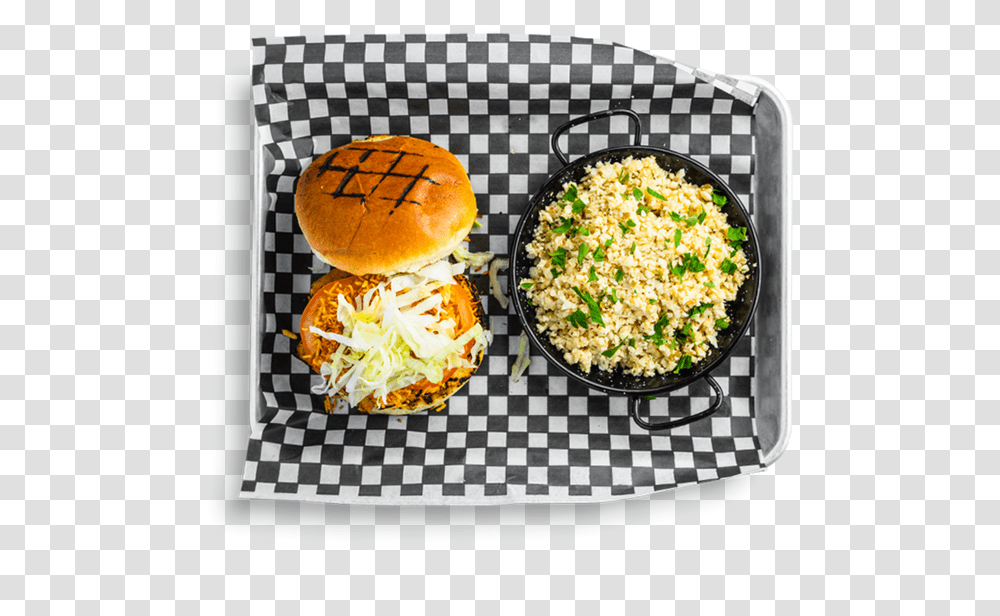 The Smoque Shack Smoked Tofu Burger Kitchen Black And White Sheet Paper Dot, Food, Plant, Dinner, Pizza Transparent Png