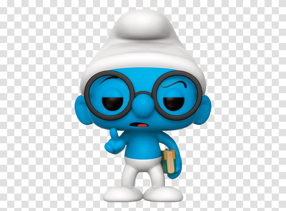 The Smurfs Brainy Smurf Funko Pop Animation The Smurfs Funko Pop Smurfs, Toy Transparent Png