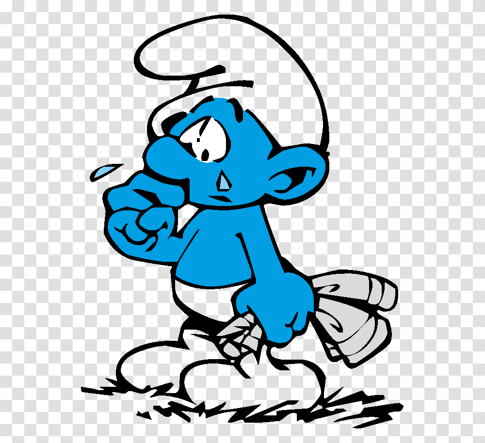 The Smurfs Characters Vector Sad Smurf, Hand, Doodle Transparent Png