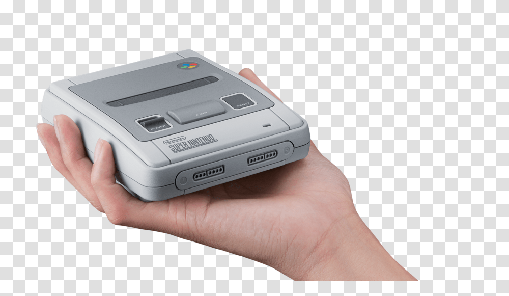 The Snes Mini Has Been Revealed And Its As Tiny As Youd Expect, Person, Human, Electronics, Mobile Phone Transparent Png