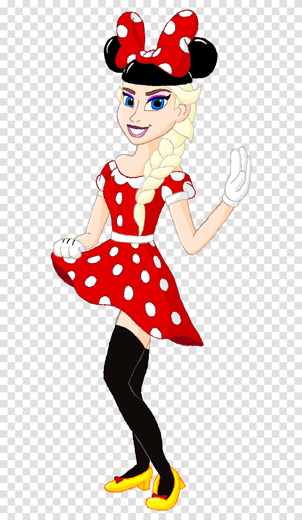 The Snow Queen And The Snow Princess Minnie Mouse, Texture, Polka Dot, Person, Human Transparent Png