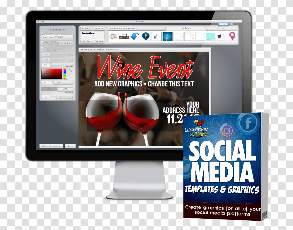 The Social Media Template Pak Is Your All In One Solution Ebook Mockup, Monitor, Screen, Electronics, LCD Screen Transparent Png