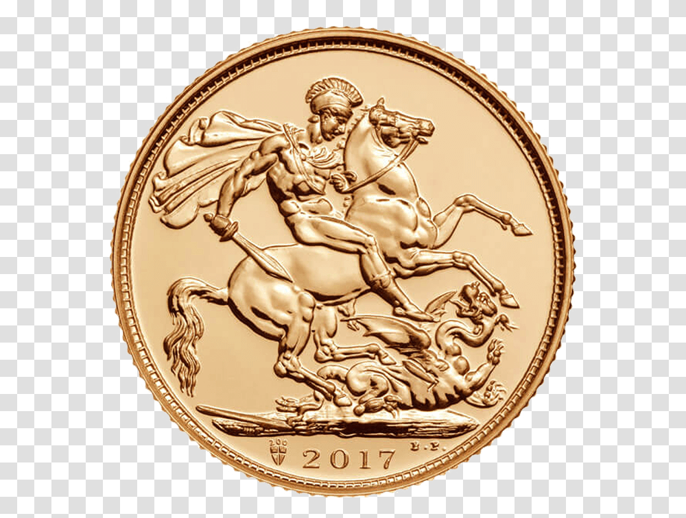 The Sovereign 2017 Gold CoinSrc Https 2017 Gold Sovereign Royal Mint, Money, Painting, Gold Medal Transparent Png