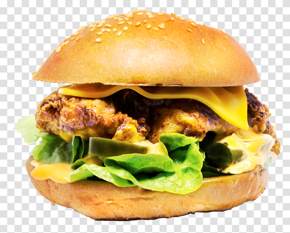 The Spicy Bird Cheeseburger, Food Transparent Png – Pngset.com