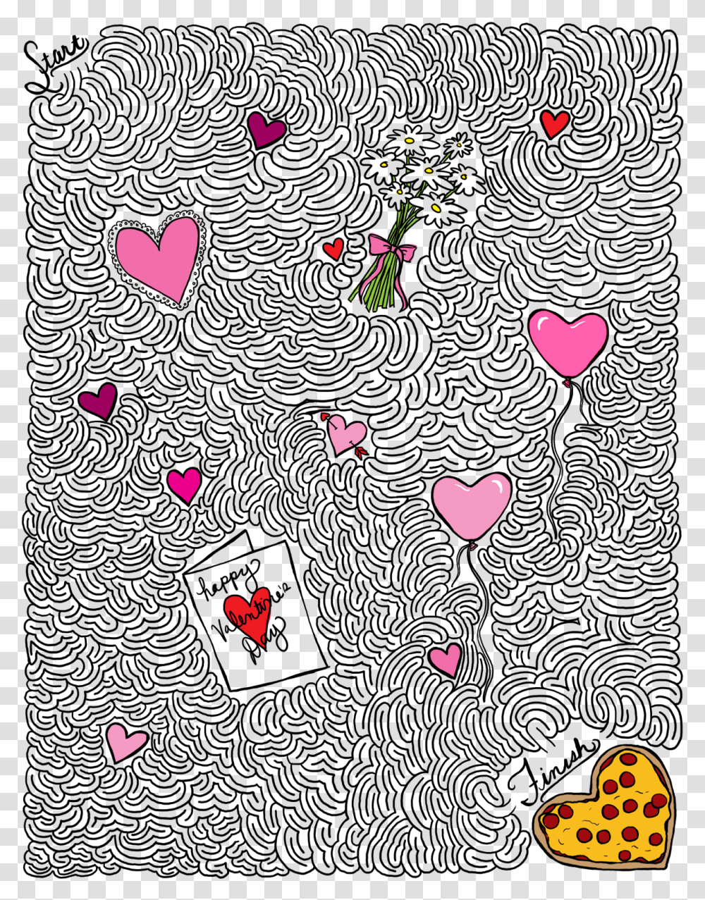 The Spinsterhood Diaries Happy Valentine's Day Heart Hard Day Maze, Paper, Confetti, Petal, Flower Transparent Png