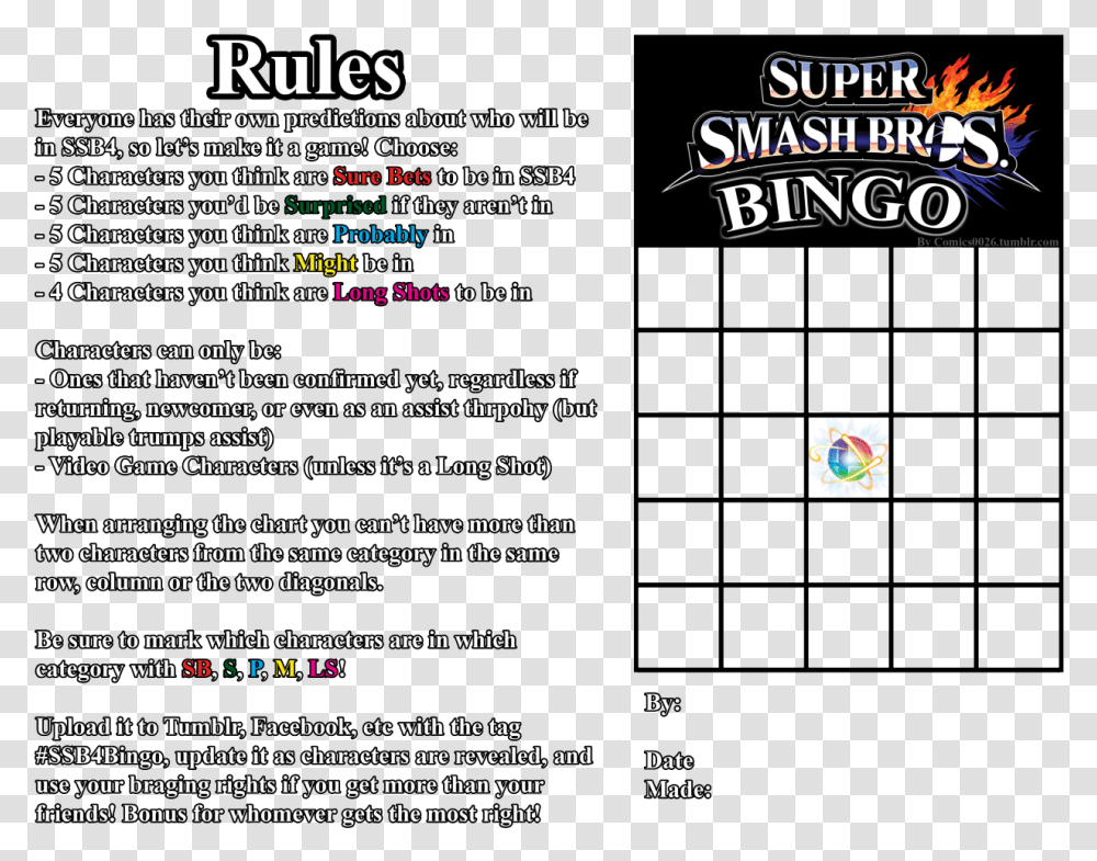 The Ssb4 Rules And Template Join Friends In Smash, Word, Advertisement, Poster Transparent Png