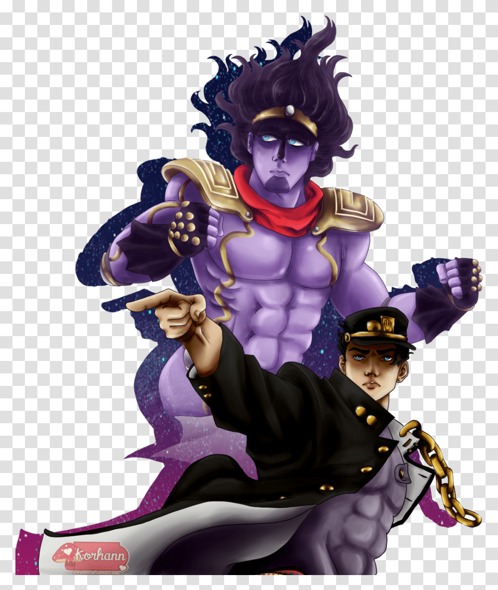 The Stardust Crusader By Korhann Jojo Jotaro Pose Stand, Person, Performer, Costume Transparent Png