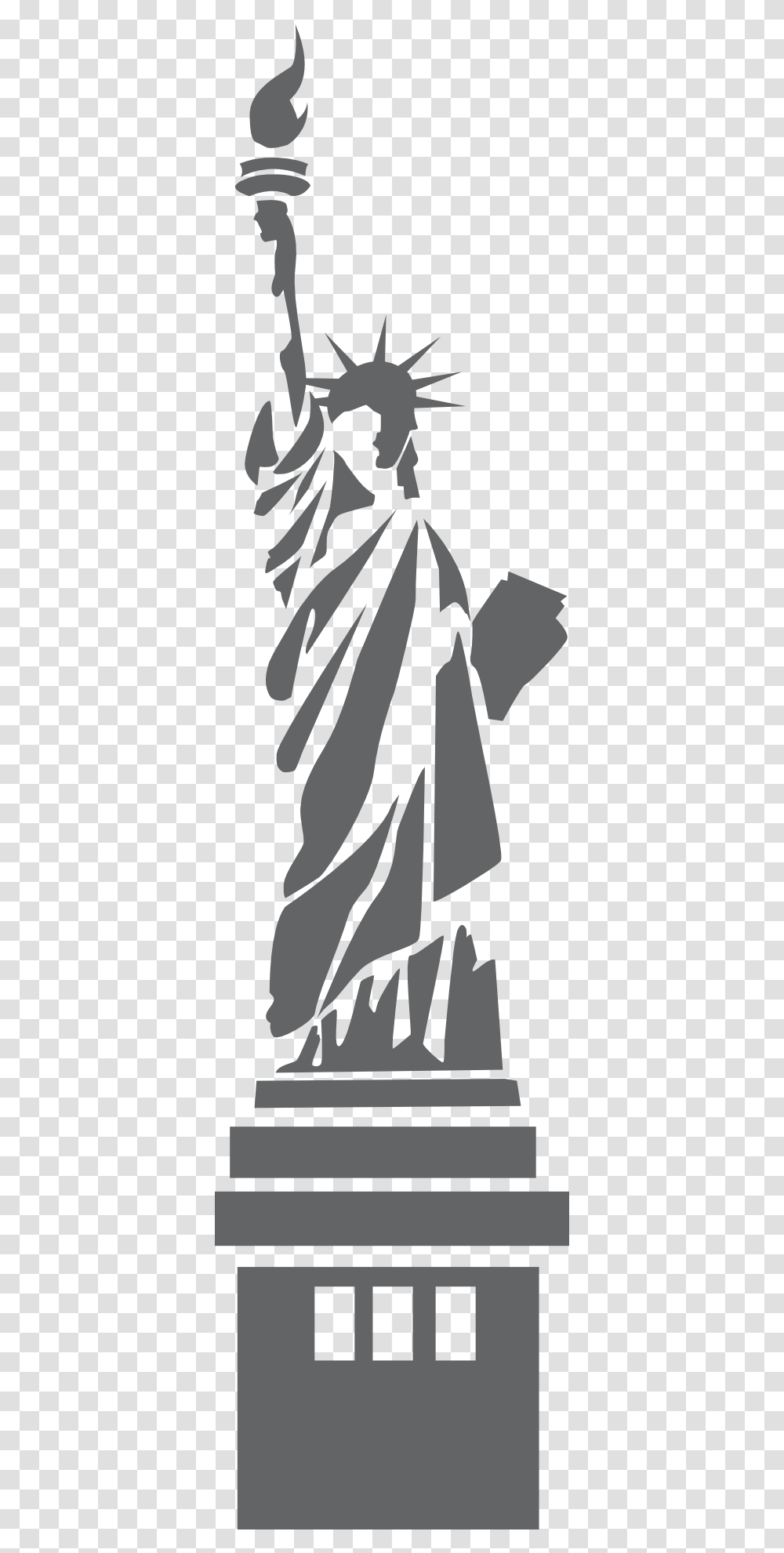 The Statue Of Liberty Outline Free Vector Blue Statue Of Liberty, Apparel, Fashion, Robe Transparent Png
