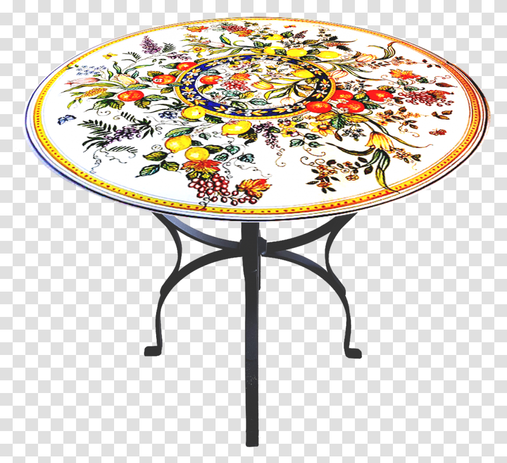 The Stone Table Fiori E Frutta 47 Inches Diameter Coffee Table, Furniture, Tabletop, Dining Table Transparent Png