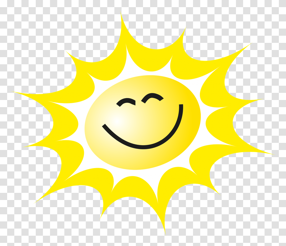 The Sun A Smile The Rays Yellow Sweetheart Summer Lachende Sonne, Nature, Outdoors, Logo Transparent Png