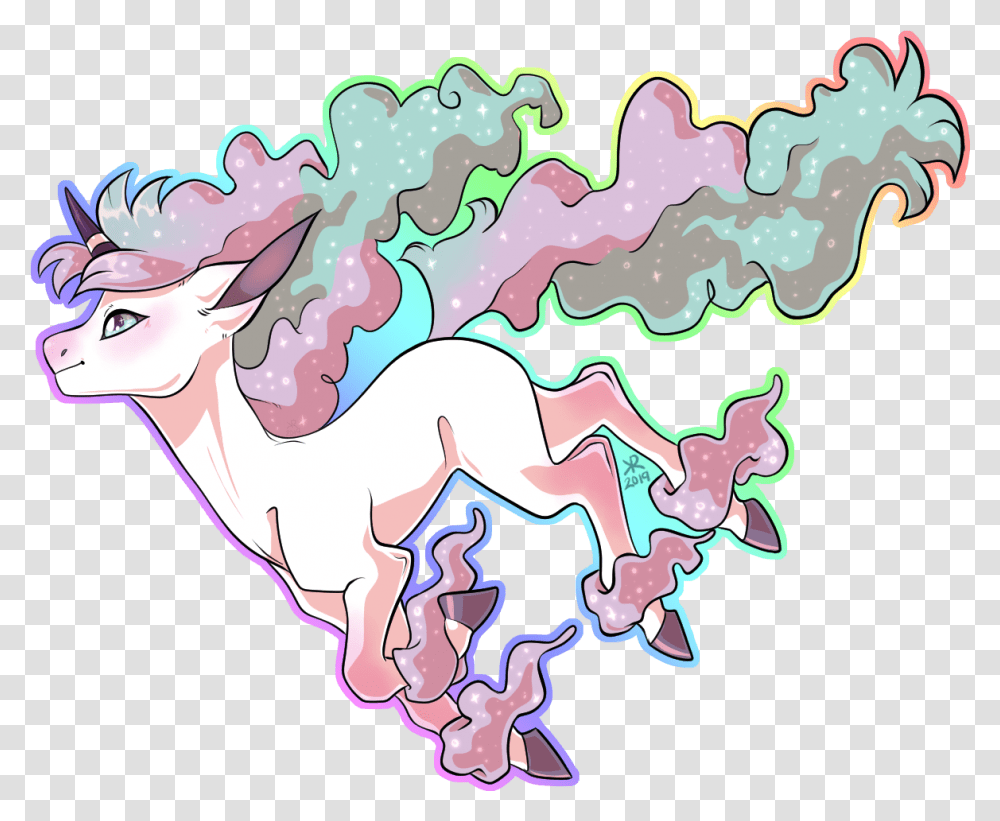 The Sweet Ponyta Itself Really Happy With This One Cartoon, Purple, Water, Rock Transparent Png