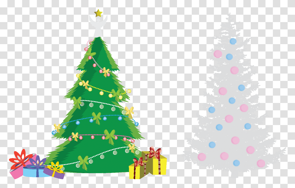 The Tale Of Two Trees By Diane Devaughn Stokes Features Christmas Tree Silhouette, Plant, Ornament Transparent Png