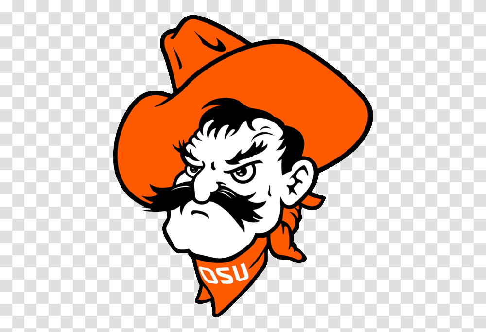 The Tape Ok State Iowa State Pistol Pete Oklahoma State University Logo, Label, Person, Hat Transparent Png
