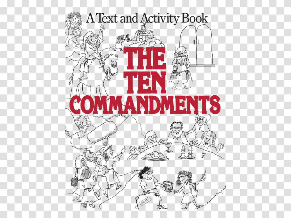 The Ten Commandments Cartoon, Text, Poster, Advertisement, Alphabet Transparent Png