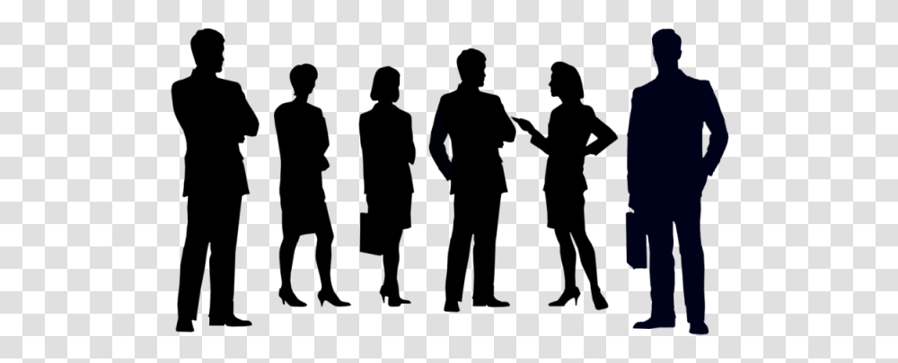 The Ten Typical Associates At Work Business People Silhouette, Person, Hand, Standing, Duel Transparent Png