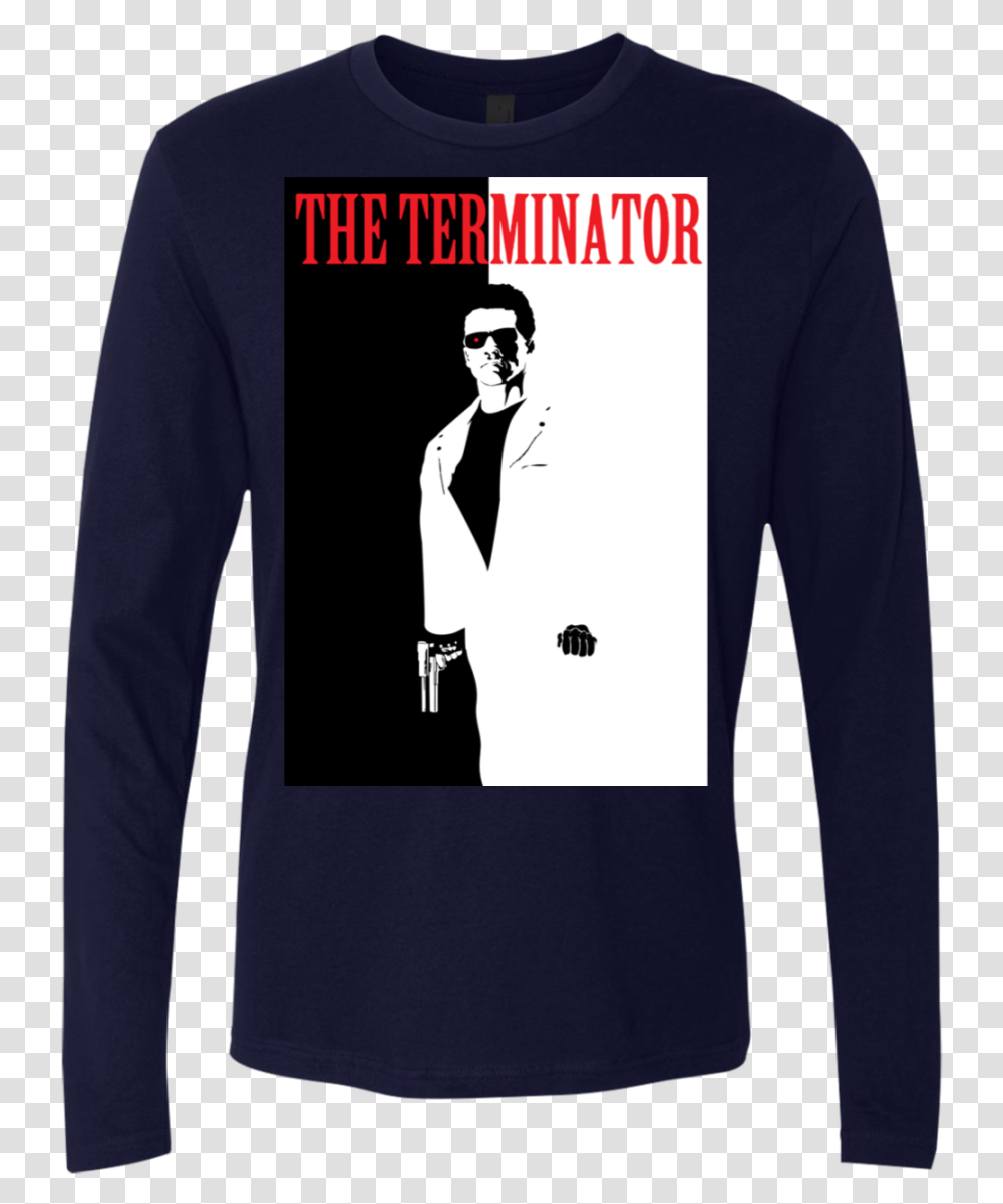 The Terminator Men's Premium Long Sleeve Not Wanted On The Voyage, Apparel, Person, Human Transparent Png