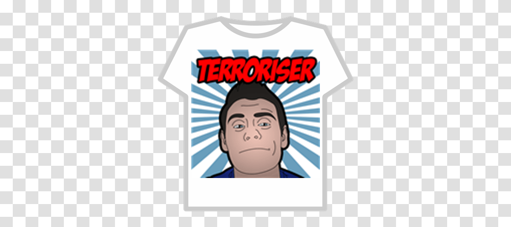 The Terroriser Roblox Roblox Clever Cover T Shirt, Text, Person, Head, Number Transparent Png